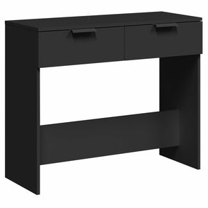 Tavolino Consolle Nero 90x36x75 cm in Legno Multistrato 811332