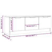 Mobile Porta TV Rovere Sonoma 102x35x36,5 cm Legno Multistrato