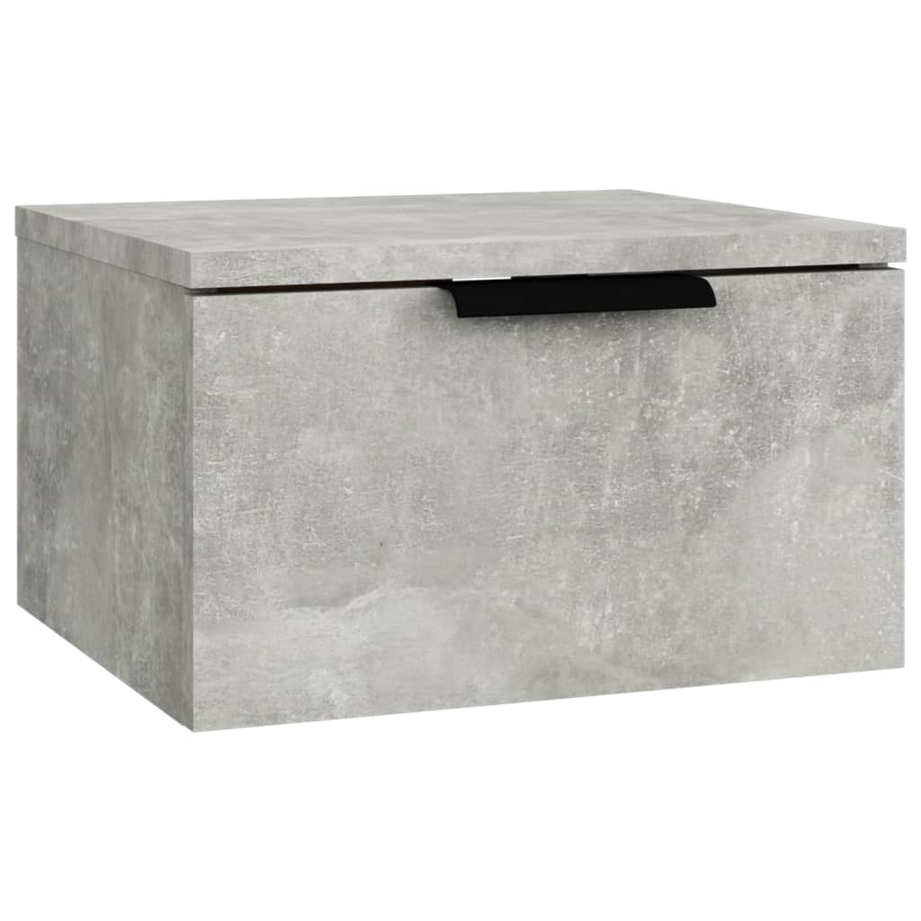 Comodino a Muro Grigio Cemento 34x30x20 cm 811384