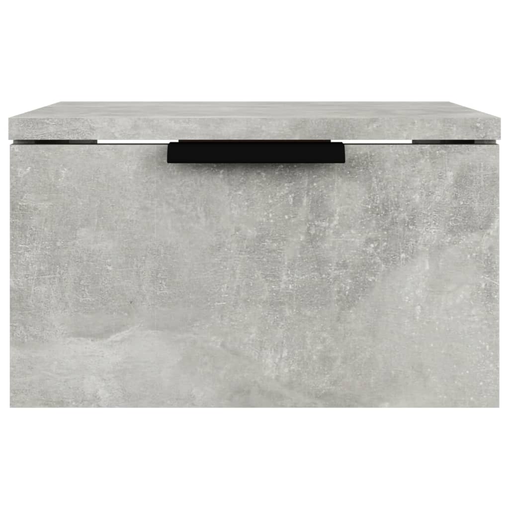 Comodino a Muro Grigio Cemento 34x30x20 cm cod mxl 50482