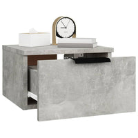 Comodino a Muro Grigio Cemento 34x30x20 cm cod mxl 50482