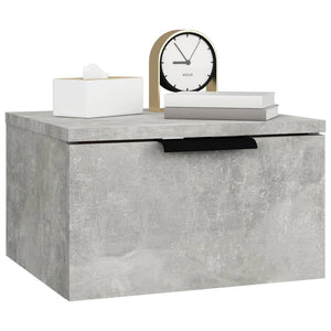 Comodini a Muro 2 pz Grigio Cemento 34x30x20 cm cod mxl 50125