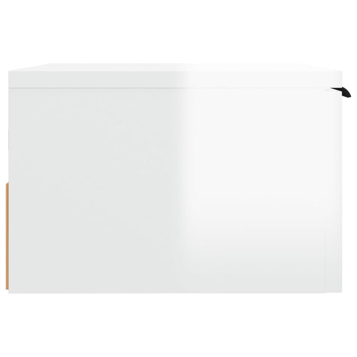 Comodino a Muro Bianco Lucido 34x30x20 cm cod mxl 77687