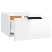 Comodino a Muro Bianco Lucido 34x30x20 cm cod mxl 77687