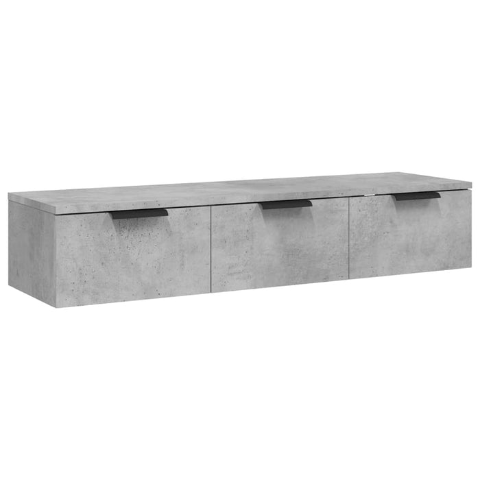 Armadietto a Muro Grigio Cemento 102x30x20 cm Legno Multistrato 811407