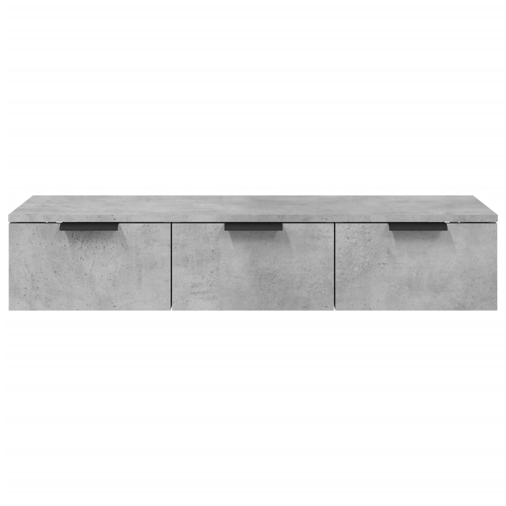 Armadietto a Muro Grigio Cemento 102x30x20 cm Legno Multistrato 811407