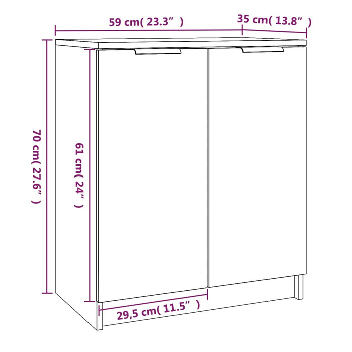 Scarpiera Bianca 59x35x70 cm in Legno Multistrato cod mxl 53346