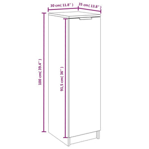 Scarpiera Bianca 30x35x100 cm in Legno Multistrato cod mxl 62635