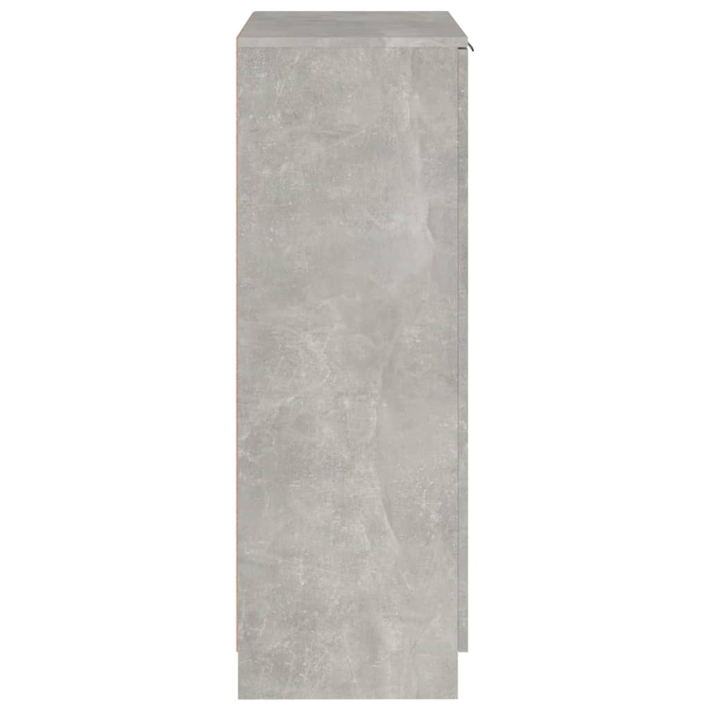 Scarpiera Grigio Cemento 59x35x100 cm in Legno Multistrato 811443