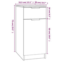 Armadietto da Scrivania Rovere Sonoma 33,5x50x75 cm Legno cod mxl 47499