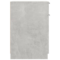 Armadietto da Scrivania Grigio Cemento 33,5x50x75 cm Legno