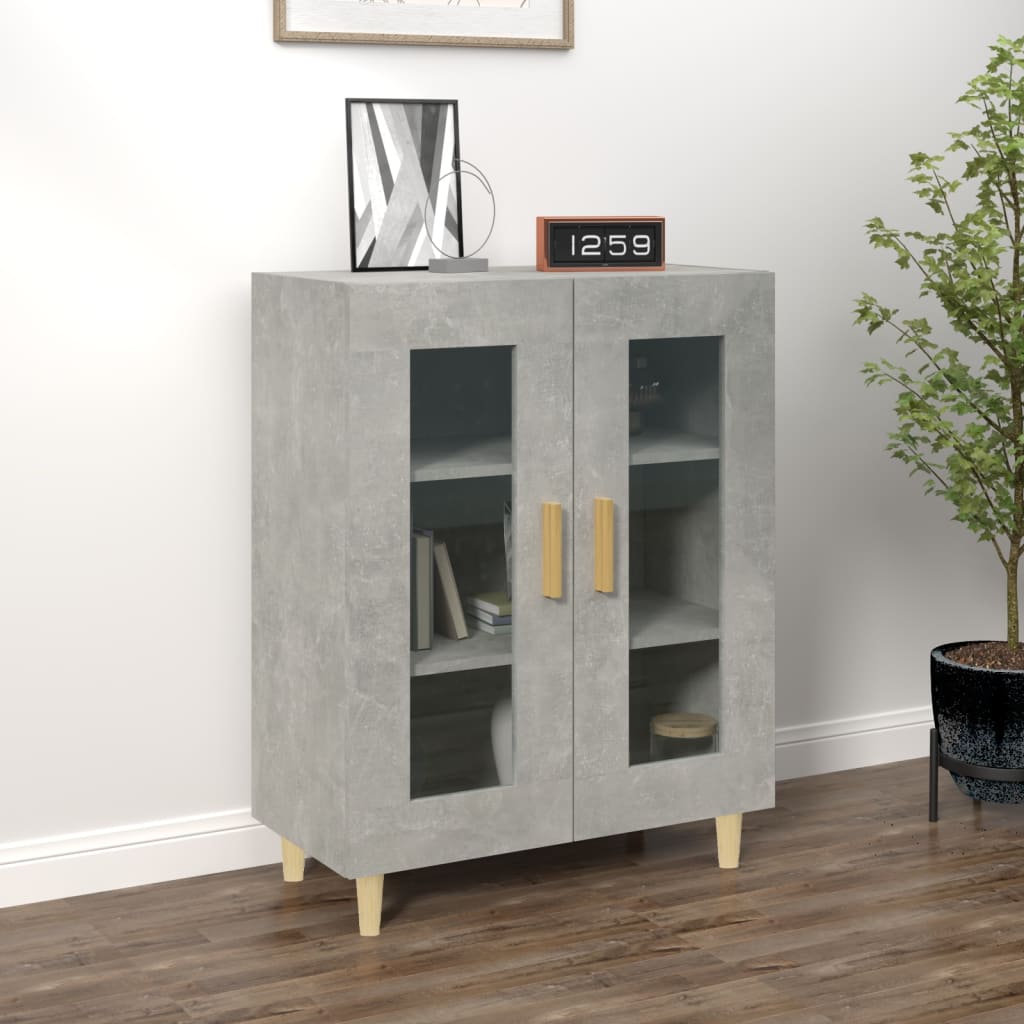 Credenza Grigio Cemento 69,5x34x90 cm in Legno Multistrato cod mxl 5799