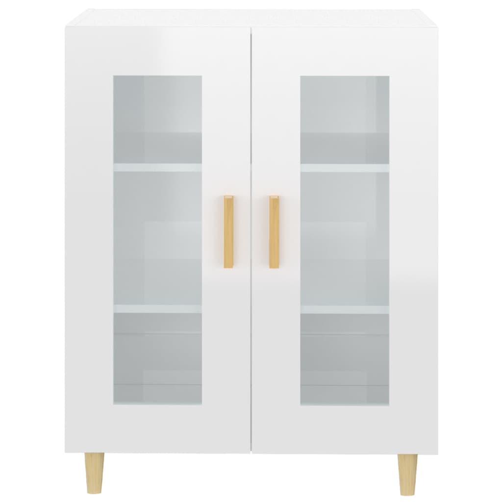 Credenza 69,5x34x90 cm in Legno Multistrato Bianco Lucido 812120