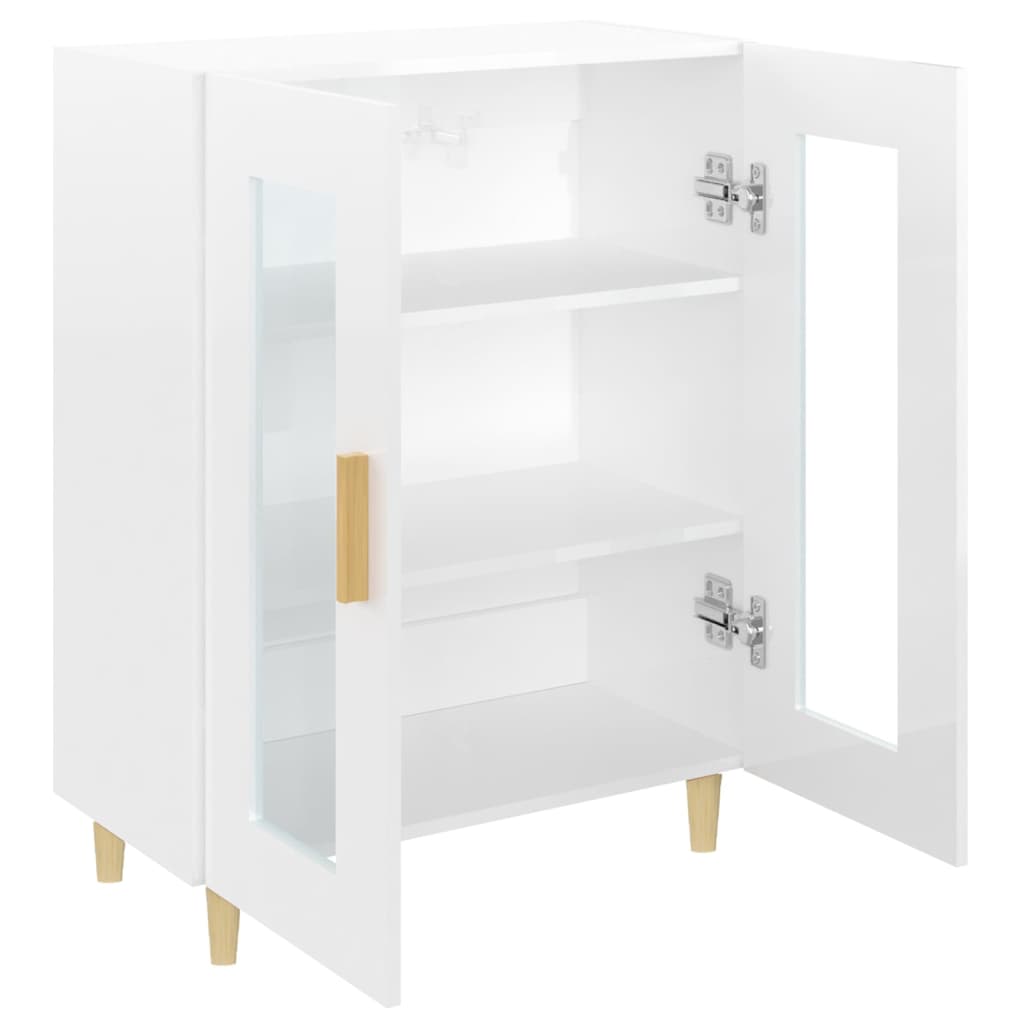 Credenza 69,5x34x90 cm in Legno Multistrato Bianco Lucido 812120