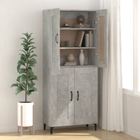 Credenza Grigio Cemento 69,5x34x90 cm in Legno Multistrato cod mxl 14844