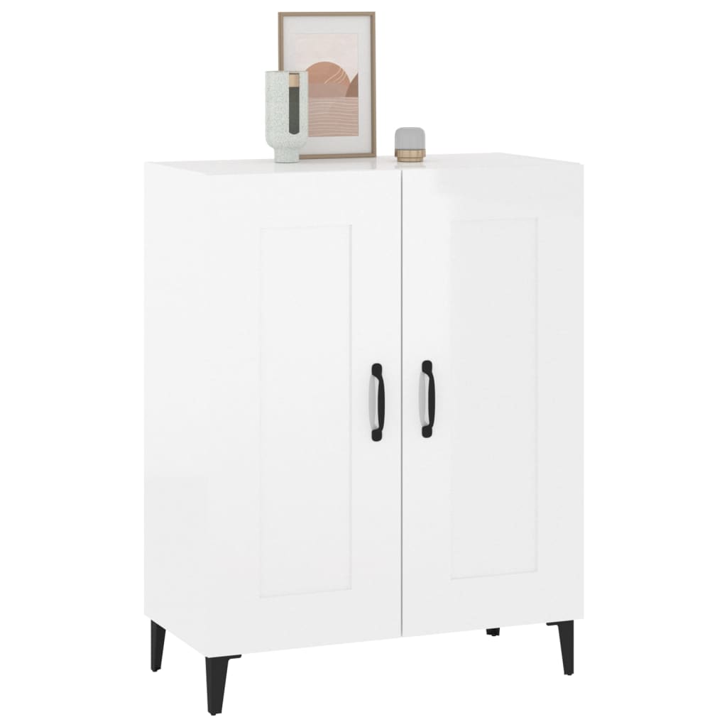 Credenza 69,5x34x90 cm in Legno Multistrato Bianco Lucido 812147