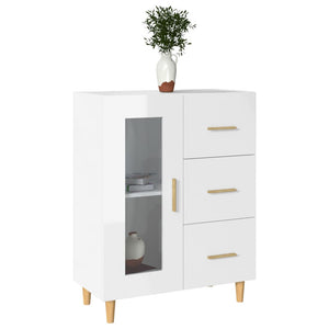 Credenza 69,5x34x90 cm in Legno Multistrato Bianco Lucido cod mxl 14814