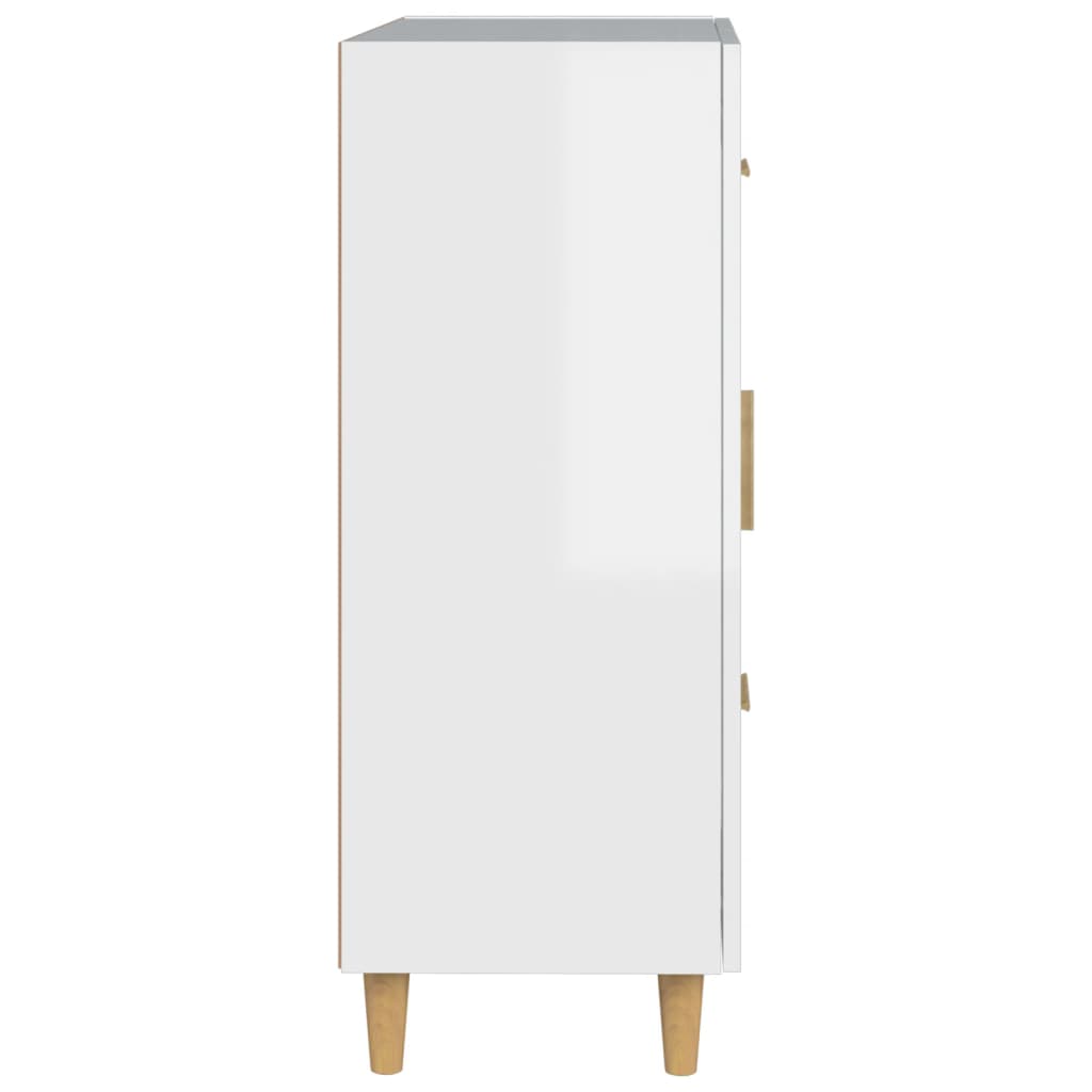 Credenza 69,5x34x90 cm in Legno Multistrato Bianco Lucido cod mxl 14814