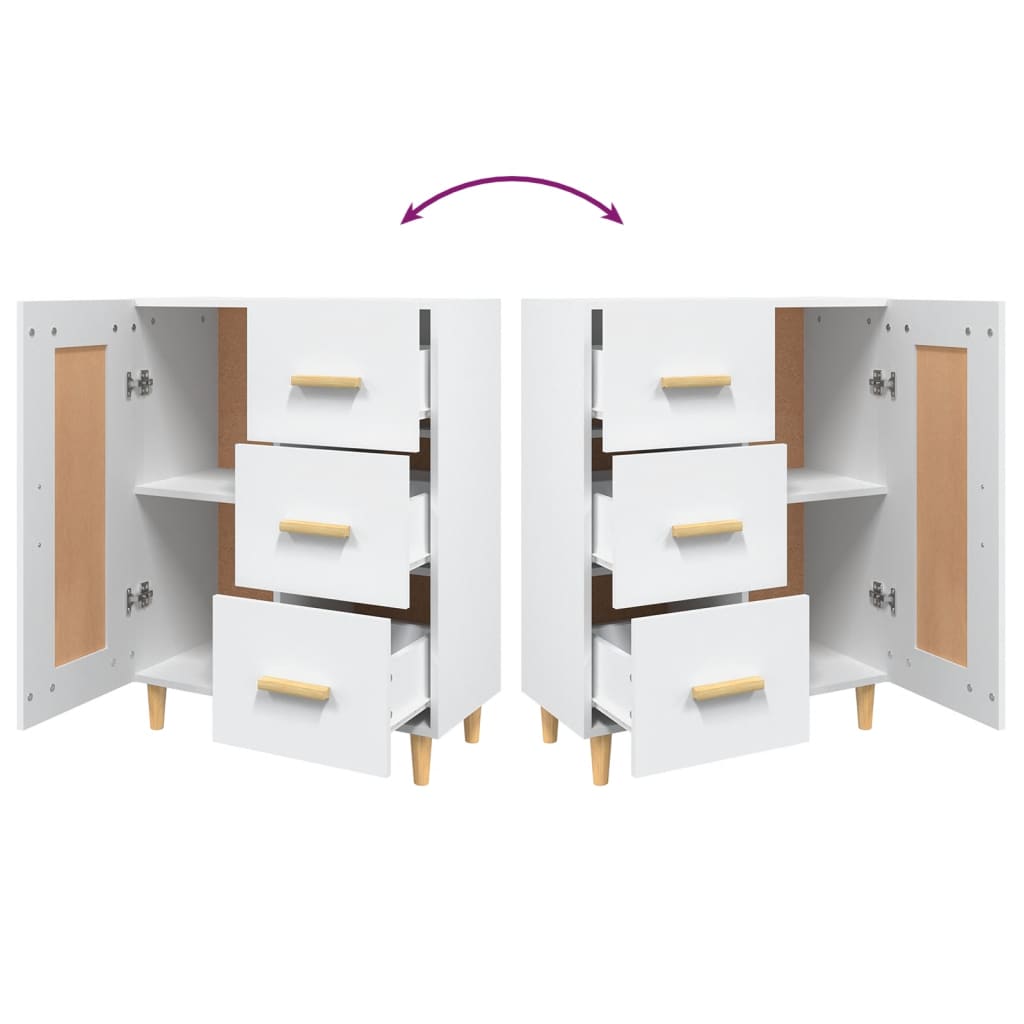 Credenza Bianca 69,5x34x90 cm in Legno Multistrato cod mxl 6111