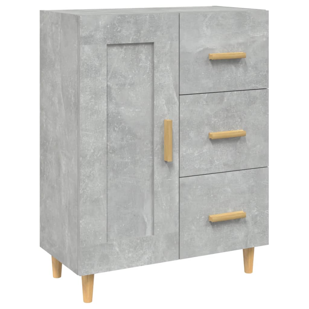 Credenza Grigio Cemento 69,5x34x90 cm in Legno Multistrato cod mxl 18160