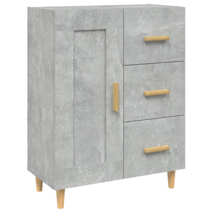 Credenza Grigio Cemento 69,5x34x90 cm in Legno Multistrato 812226