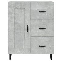 Credenza Grigio Cemento 69,5x34x90 cm in Legno Multistrato 812235