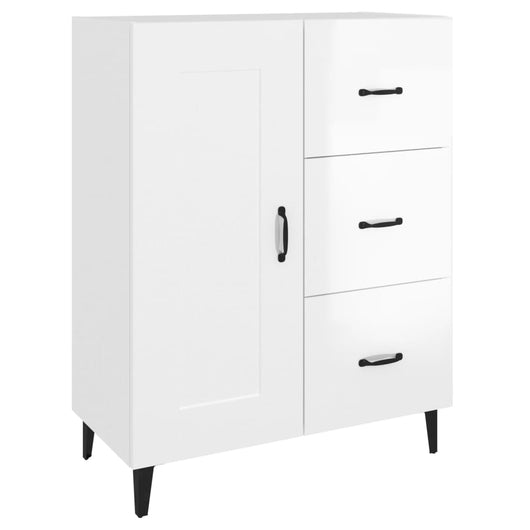 Credenza 69,5x34x90 cm in Legno Multistrato Bianco Lucido cod mxl 12963