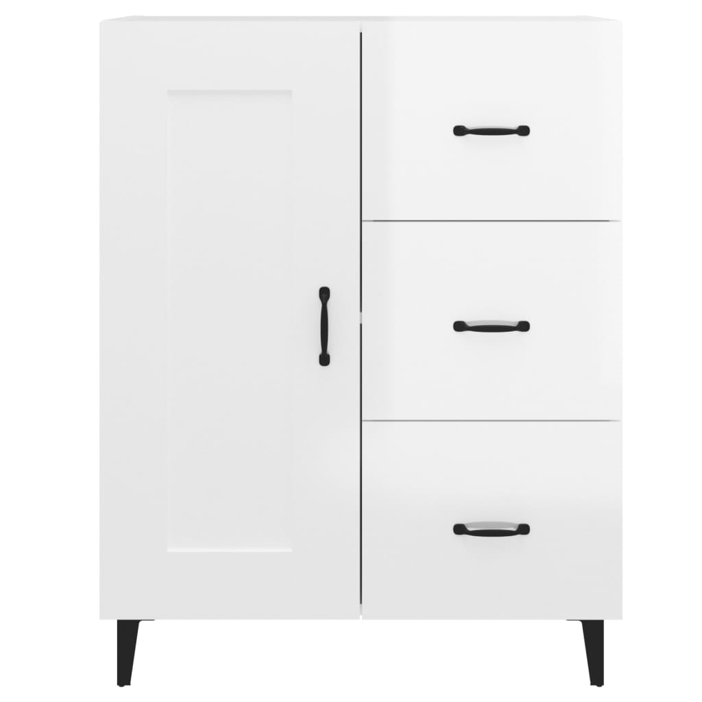 Credenza 69,5x34x90 cm in Legno Multistrato Bianco Lucido cod mxl 12963