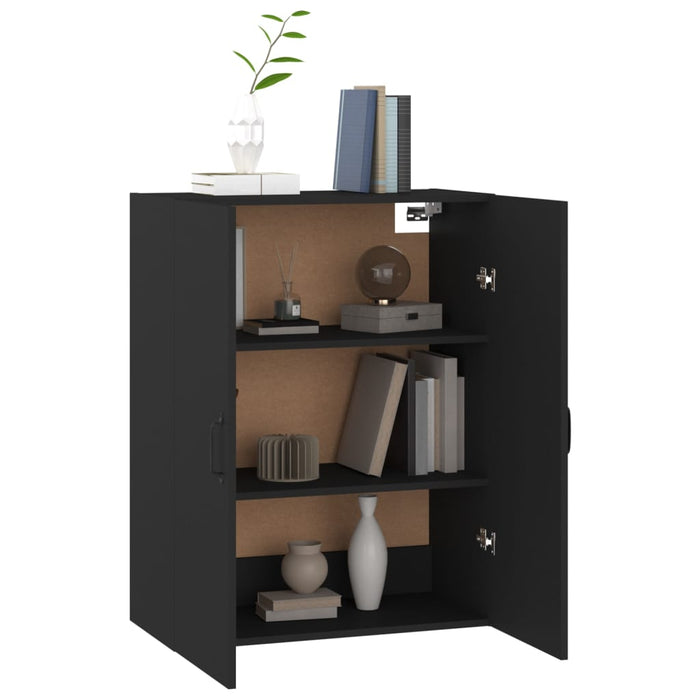 Mobile Pensile Nero 69,5x34x90 cm in Legno Multistrato cod mxl 52264