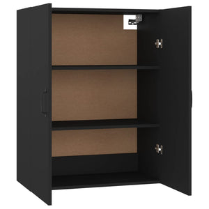 Mobile Pensile Nero 69,5x34x90 cm in Legno Multistrato cod mxl 52264