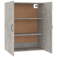 Mobile Pensile Grigio Cemento 69,5x34x90cm in Legno Multistrato 812271