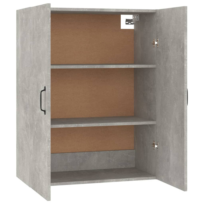 Mobile Pensile Grigio Cemento 69,5x34x90cm in Legno Multistrato 812271