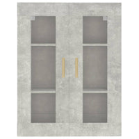 Armadietto Pensile a Parete Grigio Cemento 69,5x34x90 cm 812280