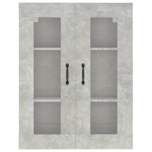 Armadietto Pensile a Parete Grigio Cemento 69,5x34x90 cm cod mxl 65656