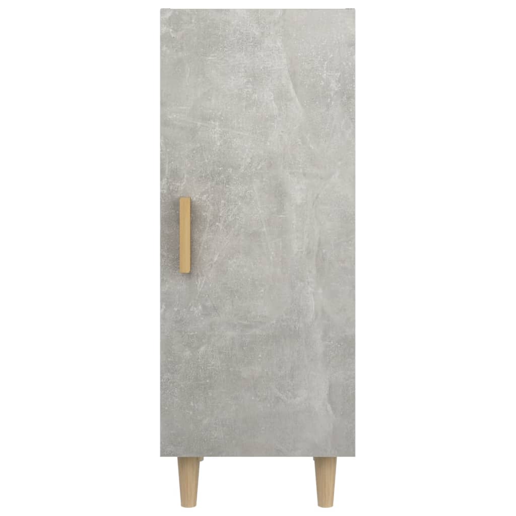 Credenza Grigio Cemento 34,5x34x90 cm in Legno Multistrato 812325