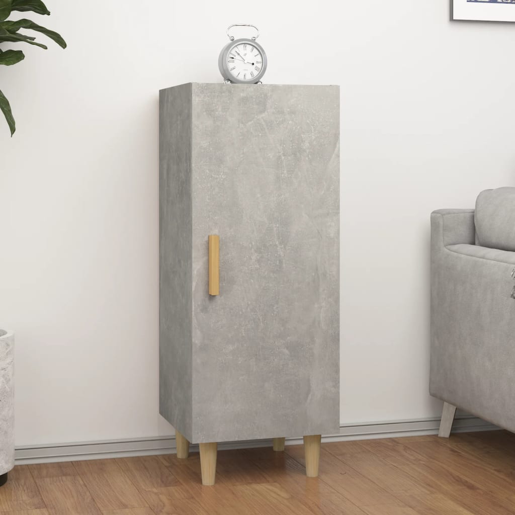 Credenza Grigio Cemento 34,5x34x90 cm in Legno Multistrato 812325