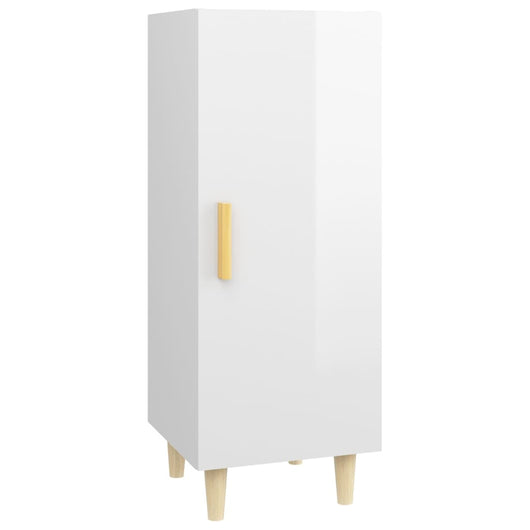 Credenza 34,5x34x90 cm in Legno Multistrato Bianco Lucido cod mxl 27793