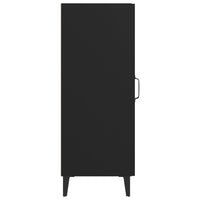 Credenza Nera 34,5x34x90 cm in Legno Multistrato