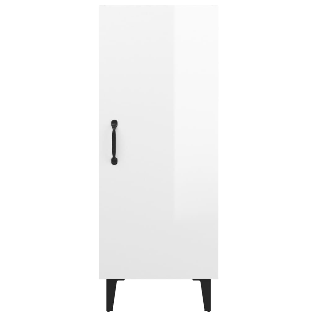 Credenza 34,5x34x90 cm in Legno Multistrato Bianco Lucido 812336