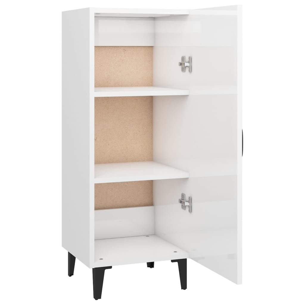 Credenza 34,5x34x90 cm in Legno Multistrato Bianco Lucido 812336