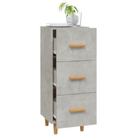 Credenza Grigio Cemento 34,5x34x90 cm in Legno Multistrato cod mxl 26770