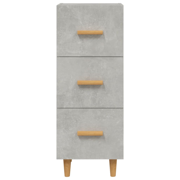 Credenza Grigio Cemento 34,5x34x90 cm in Legno Multistrato 812343