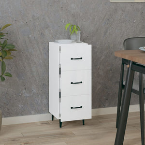 Credenza Bianco Lucido 34,5x34x90 cm in Legno Multistrato cod mxl 17866