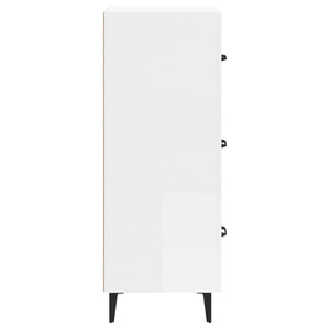 Credenza Bianco Lucido 34,5x34x90 cm in Legno Multistrato cod mxl 17866