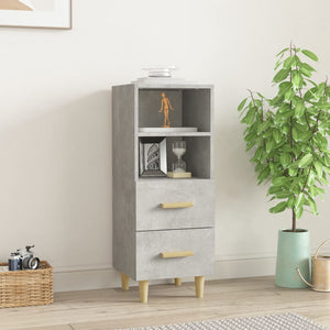 Credenza Grigio Cemento 34,5x34x90 cm in Legno Multistrato cod mxl 6665