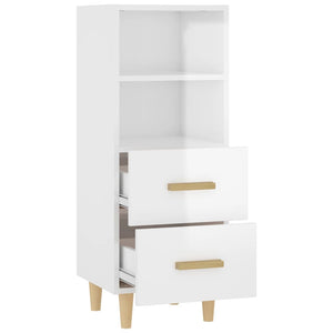 Credenza 34,5x34x90 cm in Legno Multistrato Bianco Lucido