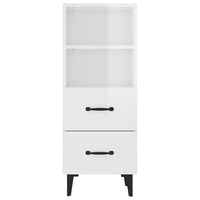 Credenza 34,5x34x90 cm in Legno Multistrato Bianco Lucido cod mxl 65666