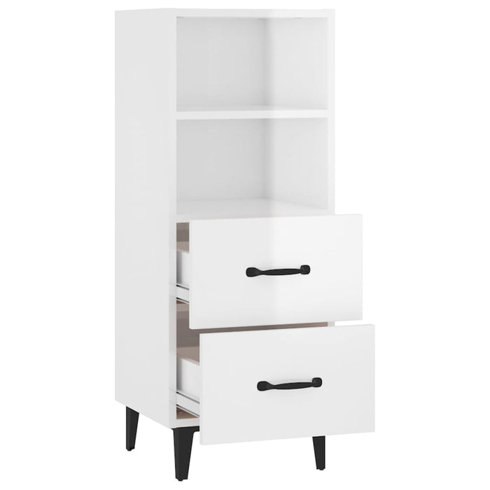 Credenza 34,5x34x90 cm in Legno Multistrato Bianco Lucido cod mxl 65666