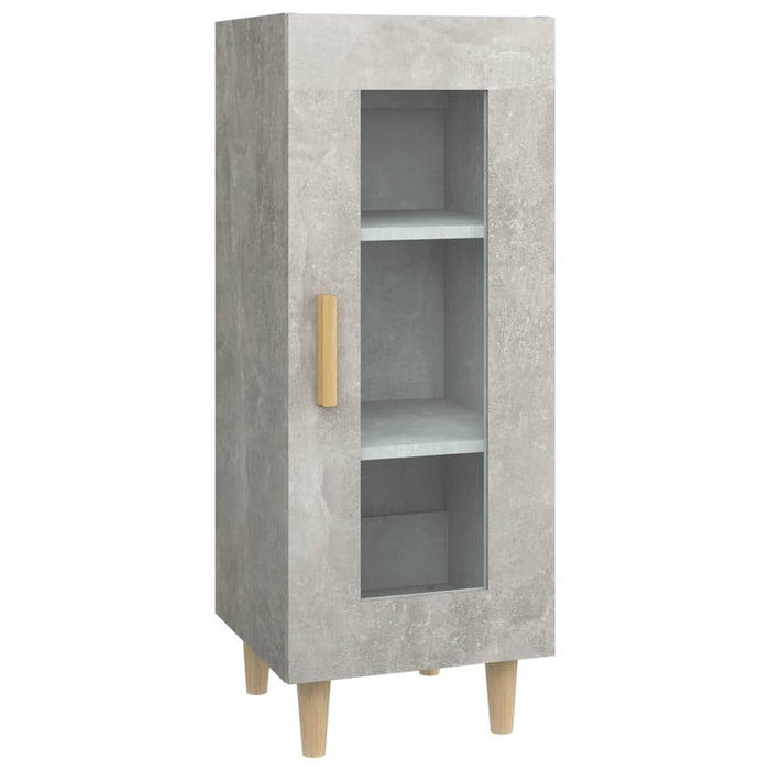 Credenza Grigio Cemento 34,5x34x90 cm in Legno Multistrato 812397