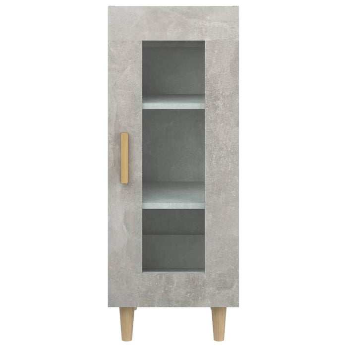 Credenza Grigio Cemento 34,5x34x90 cm in Legno Multistrato 812397